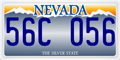 NV license plate 56C056