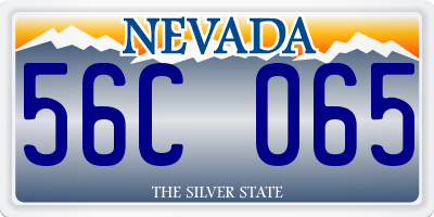 NV license plate 56C065