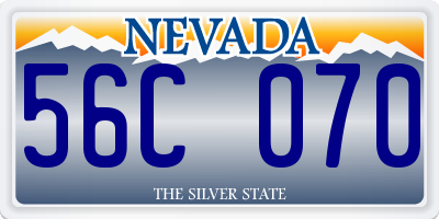 NV license plate 56C070