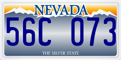NV license plate 56C073