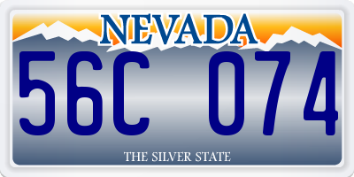 NV license plate 56C074