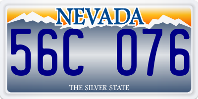 NV license plate 56C076