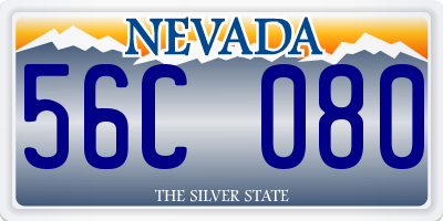 NV license plate 56C080