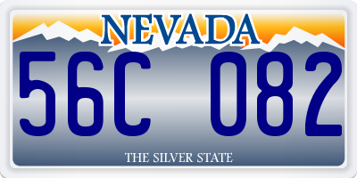 NV license plate 56C082