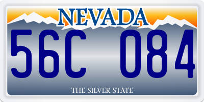 NV license plate 56C084