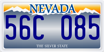 NV license plate 56C085