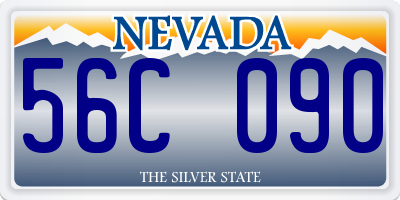 NV license plate 56C090