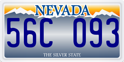 NV license plate 56C093