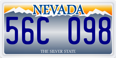 NV license plate 56C098