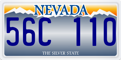 NV license plate 56C110