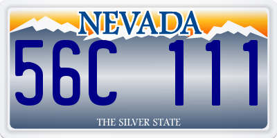 NV license plate 56C111