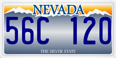 NV license plate 56C120