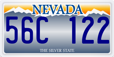 NV license plate 56C122