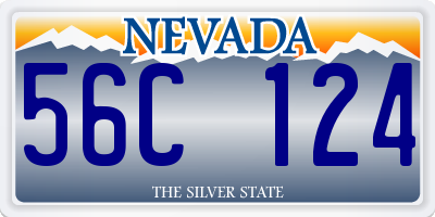 NV license plate 56C124