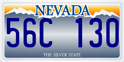 NV license plate 56C130
