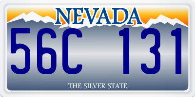 NV license plate 56C131