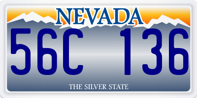 NV license plate 56C136