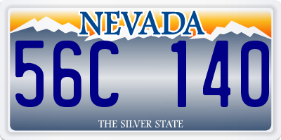 NV license plate 56C140