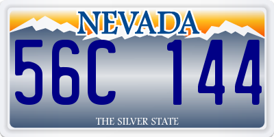 NV license plate 56C144