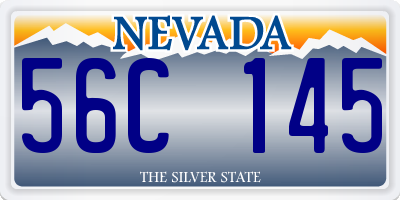 NV license plate 56C145