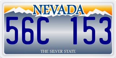 NV license plate 56C153