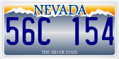 NV license plate 56C154