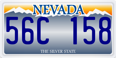 NV license plate 56C158