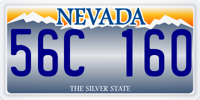 NV license plate 56C160