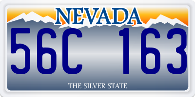 NV license plate 56C163