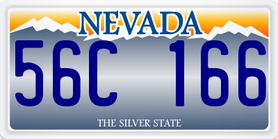 NV license plate 56C166