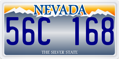 NV license plate 56C168