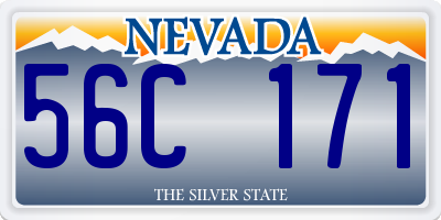 NV license plate 56C171