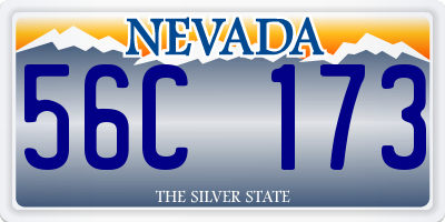 NV license plate 56C173