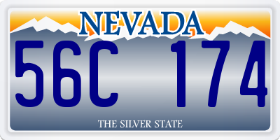 NV license plate 56C174