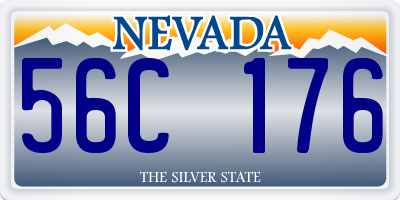 NV license plate 56C176