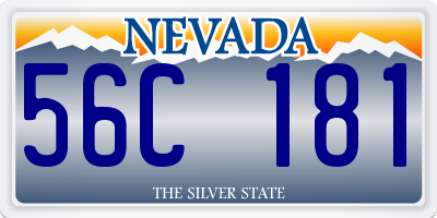 NV license plate 56C181