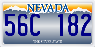 NV license plate 56C182