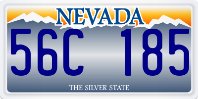 NV license plate 56C185