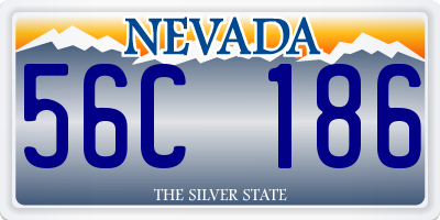 NV license plate 56C186