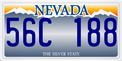 NV license plate 56C188