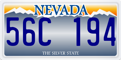 NV license plate 56C194