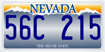 NV license plate 56C215
