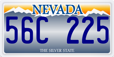 NV license plate 56C225