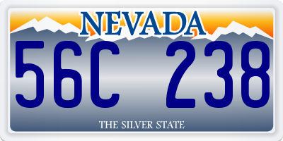 NV license plate 56C238