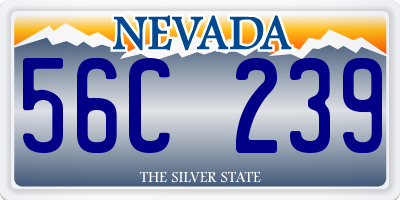 NV license plate 56C239