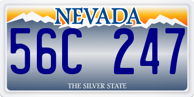 NV license plate 56C247