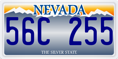 NV license plate 56C255