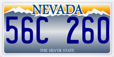 NV license plate 56C260