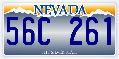 NV license plate 56C261