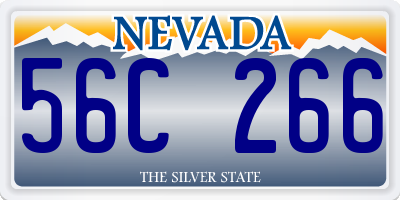 NV license plate 56C266